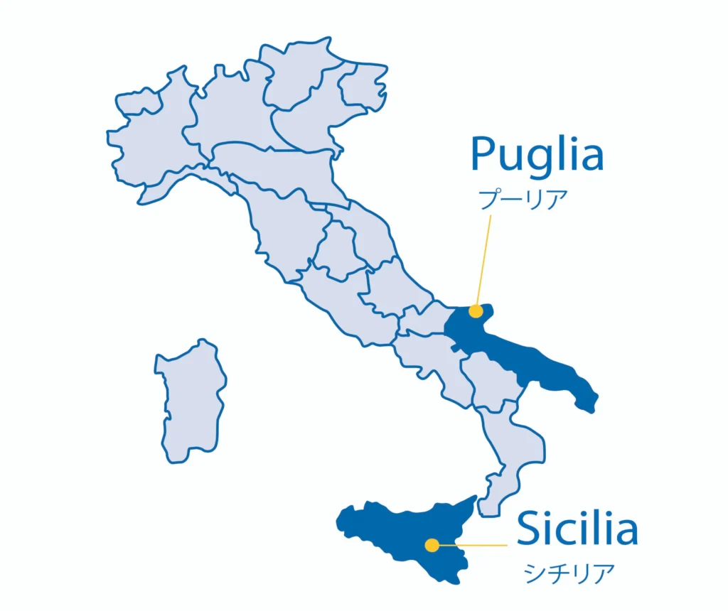 シチリアのマップ